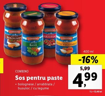 Lidl Combino sos pentru paste 400ml Ofertă