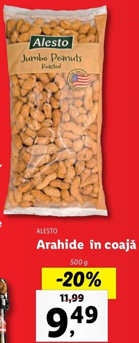 Lidl Alesto arahide în coajă 500g Ofertă