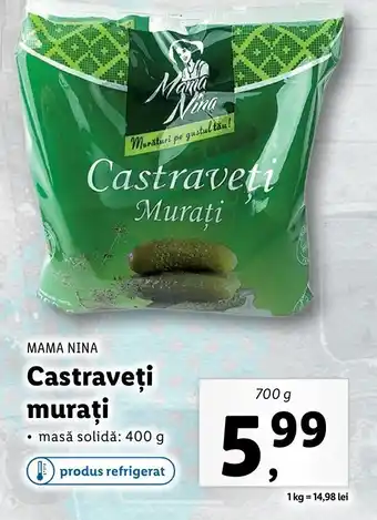 Lidl Mama nina castraveți murați 700g Ofertă