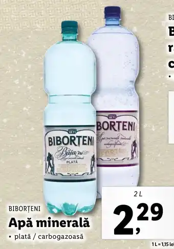 Lidl Biborțeni apă minerală 2l Ofertă