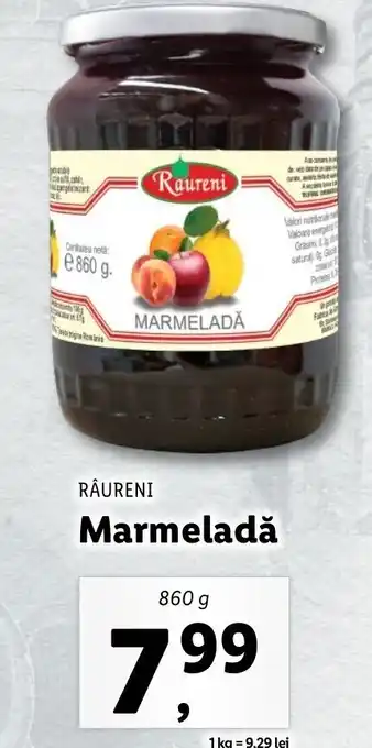 Lidl Răureni marmeladă 860g Ofertă