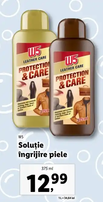 Lidl W5 soluție îngrijire piele 375ml Ofertă