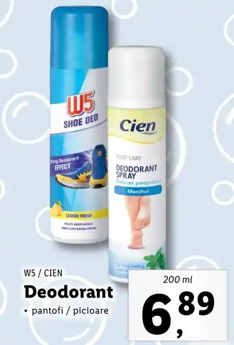 Lidl W5 / Cien deodorant 200ml Ofertă
