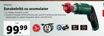 Lidl Parkside șurubelniță cu acumulator 1 set Ofertă
