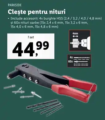 Lidl Parkside clește pentru nituri 1 set Ofertă