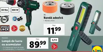 Lidl Parkside lampă de lucru cu acumulator 1 buc Ofertă