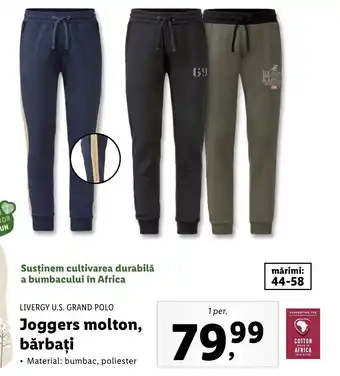 Lidl Livergy u.s. grand polo joggers molton bărbați 1 per Ofertă