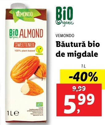 Lidl Vemondo băutură bio de migdale 1l Ofertă
