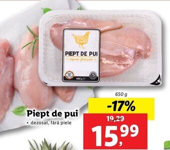 Lidl Piept de pui 650g Ofertă