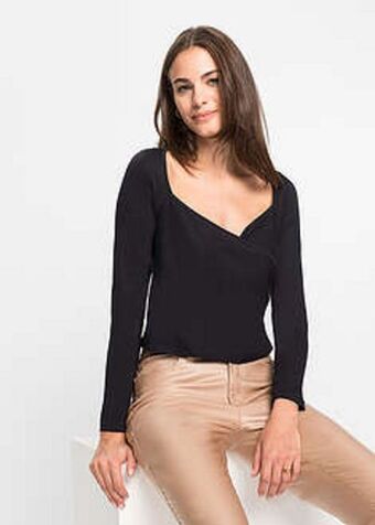 Bonprix Bluză scurtă cu mâneci lungi Ofertă