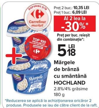 Carrefour Market Hochland mărgele de brânză cu smântână 180g Ofertă
