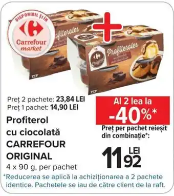 Carrefour Market Carrefour original profiterol cu ciocolată 4 x 90g Ofertă