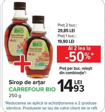 Carrefour Market Carrefour bio sirop de arțar 250g Ofertă