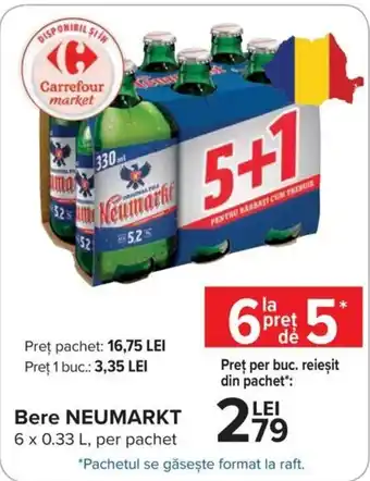 Carrefour Market Neumarkt bere 6 x 0.33l Ofertă