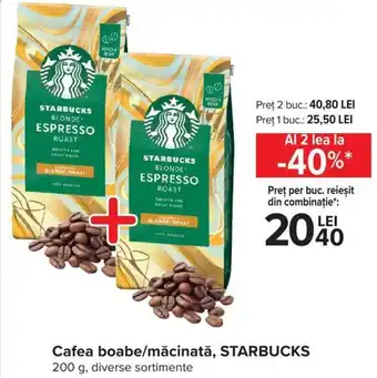 Starbucks cafea boabe / măcinată 200g