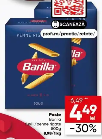 PROFI Barilla paste 500g Ofertă