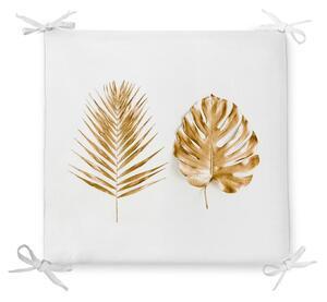 Pernă de scaun din amestec de bumbac minimalist cushion covers golden leaves, 42 x 42 cm