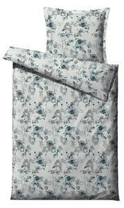 Favi Lenjerie de pat din bumbac organic satinat södahl organic flower burst, 140 x 200, albastru Ofertă