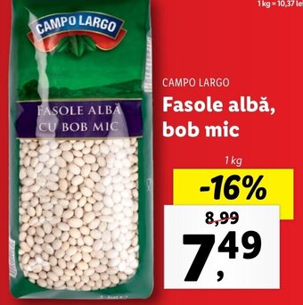 Lidl Campo Largo Fasole albă bob mic 1kg Ofertă