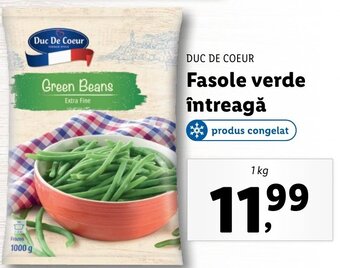 Lidl Duc de Coeur Fasole verde întreagă 1kg Ofertă