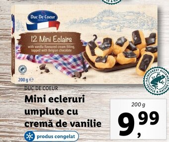 Lidl Duc de Coeur Mini ecleruri umplute cu cremă de vanilie 200g Ofertă
