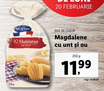Lidl Duc de Coeur Magdalene cu unt și ou 250g Ofertă