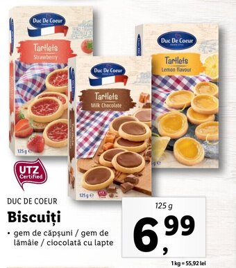 Lidl Duc de Coeur Biscuiți 125g Ofertă