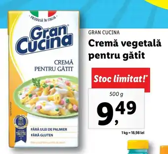 Lidl Gran Cucina Cremă vegetală pentru gătit 500g Ofertă