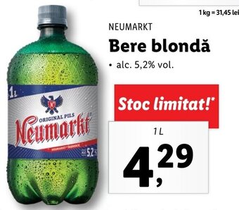 Lidl Neumarkt Bere blondă 1l Ofertă