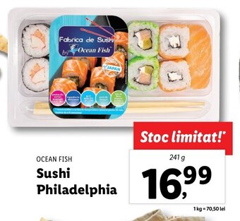Lidl Ocean Fish Sushi philadelphia 241g Ofertă