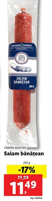 Lidl Cămara Noastră Salam bănățean 350g Ofertă