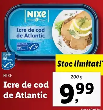 Lidl Nixe Icre de cod de atlantic 200g Ofertă