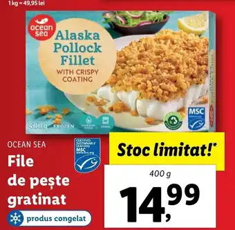 Lidl Ocean Sea File de pește gratinat 400g Ofertă