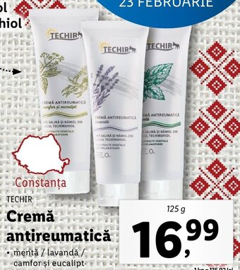 Lidl Techir Cremă antireumatică 125g Ofertă