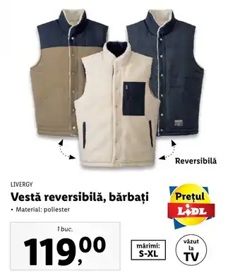 Lidl Livergy Vestă reversibilă bărbați 1 buc Ofertă