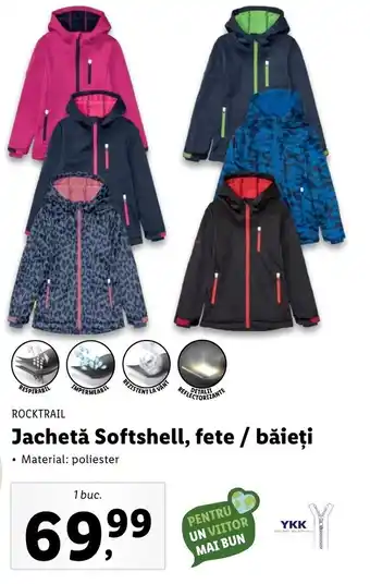 Lidl Rocktrail Jachetă softshell fete / băieți 1 buc Ofertă