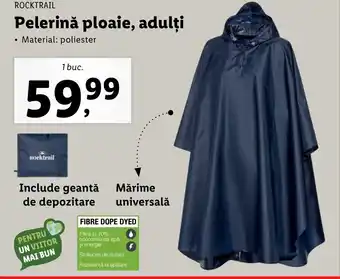 Lidl Rocktrail Pelerină ploaie adulți 1 buc Ofertă