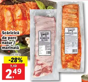 Scăricică de porc natur / marinată per 100g