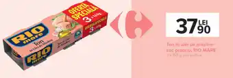 Carrefour Rio mare ton în ulei de măsline / suc propriu 3 x 160g Ofertă
