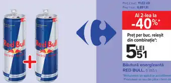 Carrefour Red bull băutură energizantă 0.355l Ofertă