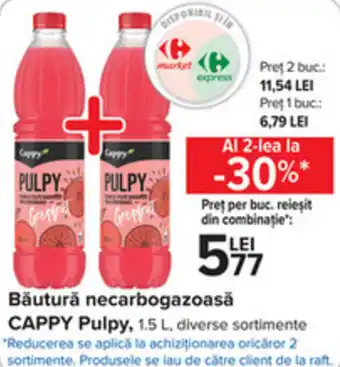 Carrefour Cappy pulpy băutură necarbogazoasă 1.5l Ofertă