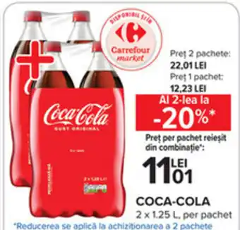Carrefour Coca-cola 2 x 1.25l Ofertă