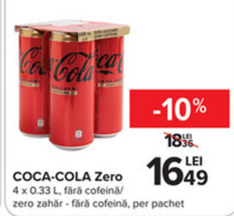Carrefour Coca-cola zero 4 x 0.33l Ofertă