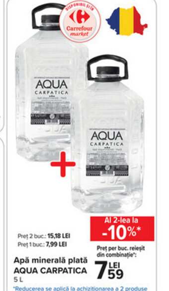 Aqua carpatica apă minerală plată 5l