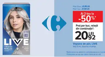 Carrefour Live vopsea de păr 142.5ml Ofertă