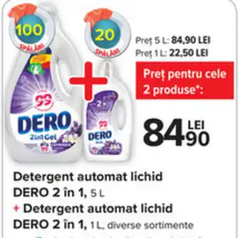 Carrefour Dero detergent automat lichid 5l + 1l Ofertă