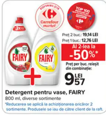 Carrefour Fairy detergent pentru vase 800ml Ofertă