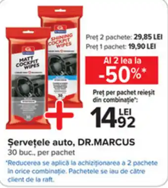 Carrefour Dr. Marcus șervețele auto 30 buc Ofertă