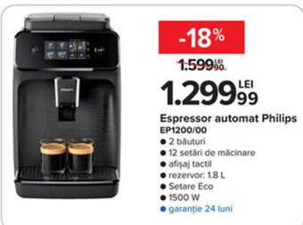 Carrefour Philips espressor automat ep1200/00 Ofertă