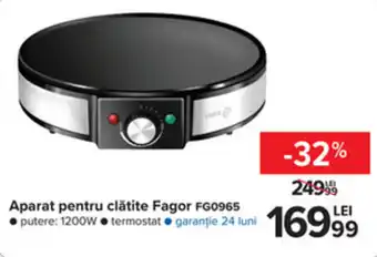 Fagor fg0965 aparat pentru clătite 1200w